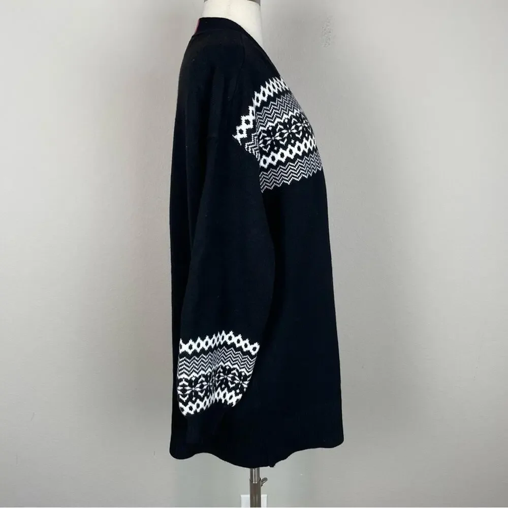 Lane Bryant Pink Black Color Block Cardigan Sweater NWT 14/16 - Picture 5 of 10